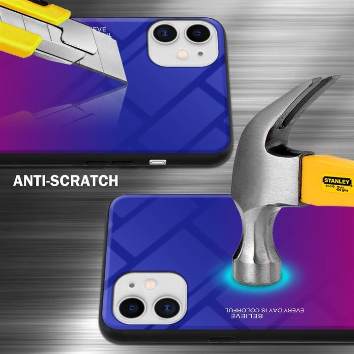 Produktbild Cadorabo TPU 2 Farben Glas Cover (Apple iPhone 11)
