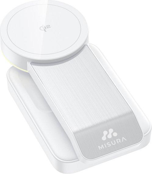 Image du produit Misura MH10 Station de recharge sans fil pliable 3 en 1 - WHITE (30 W)