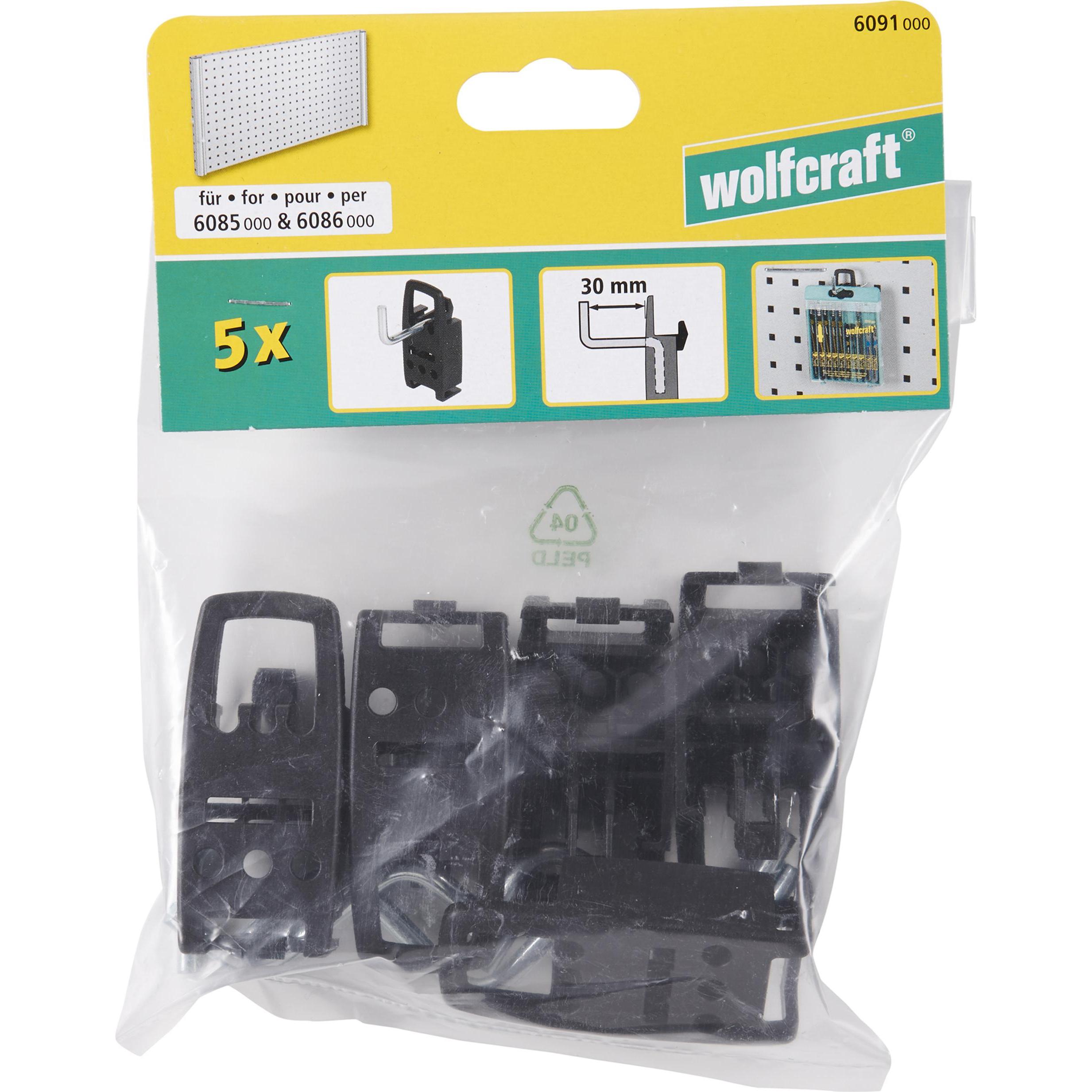 Thumbnail - wolfcraft, Werkzeugwand, 5 Lochwand-Einzelhaken WSS, 50 mm