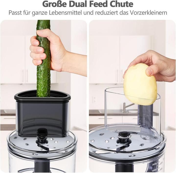 Produktbild Yashe Multifunktionale Küchenmaschine mit Mixer, Zerkleinerer, Entsafter und Teigkneter (1300 W, 2.50 l)