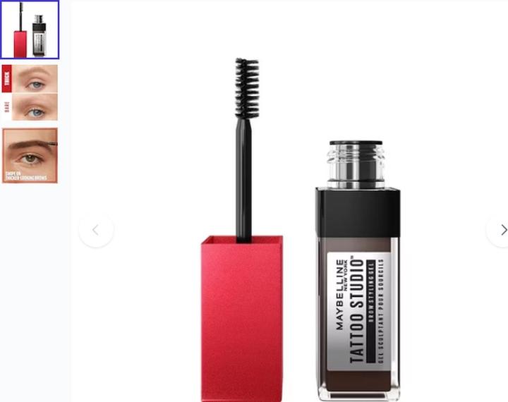 Actual product image Maybelline New York Tattoo Brow 36H Styling Gel (260 Deep Brown)