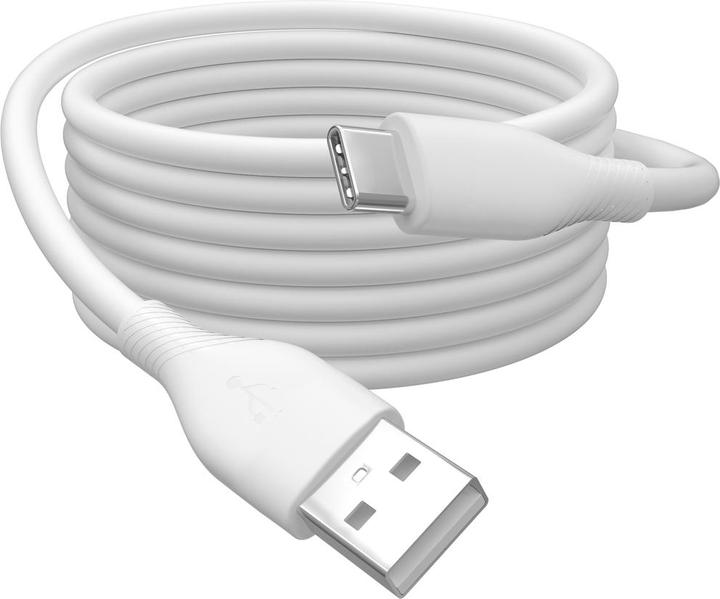 Produktbild Digitus USB-C Silikon Anschlusskabel, 0,5m, weiss (0.50 m, USB 2.0, 60 W)