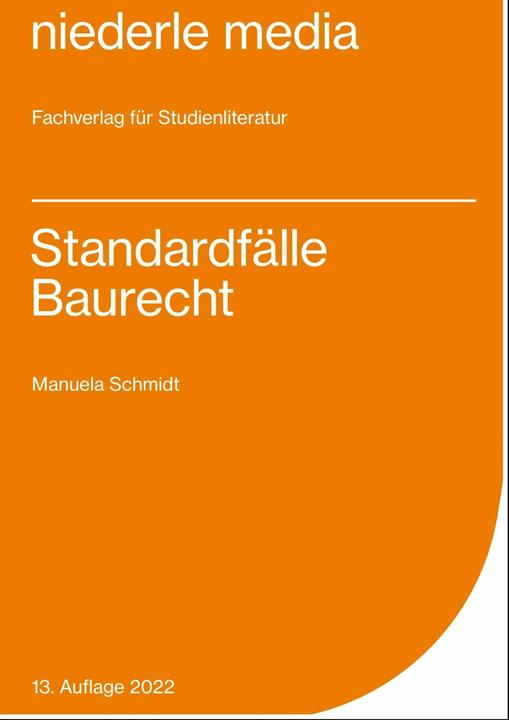 Produktbild Standardfälle Baurecht (Deutsch, Manuela Schmidt, 2022)