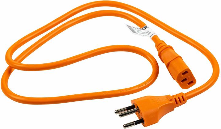 Image du produit Furber.power Câble d'alimentation C13-T12 1.0 m Orange (1 m)