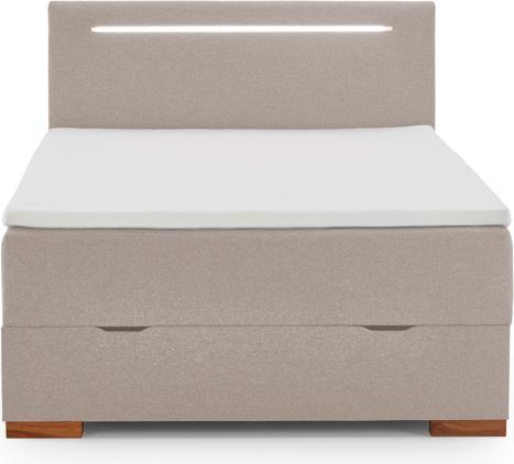Produktbild Meise Möbel Cooper I Boxspringbett Holzfuss/Stoff Faro (140 x 200 cm)