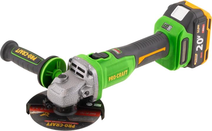 Procraft Smerigliatrice angolare a batteria PWA220 20 V 125 mm Brushless + 1x batteria 4,0 Ah + (125 mm)