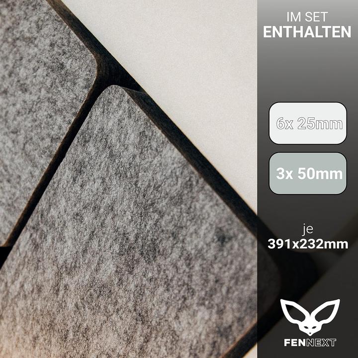Image du produit Fennext 9 Stück 3D Schallabsorber-Paneele Vliesduo für Akustikdämmung (9 pcs)