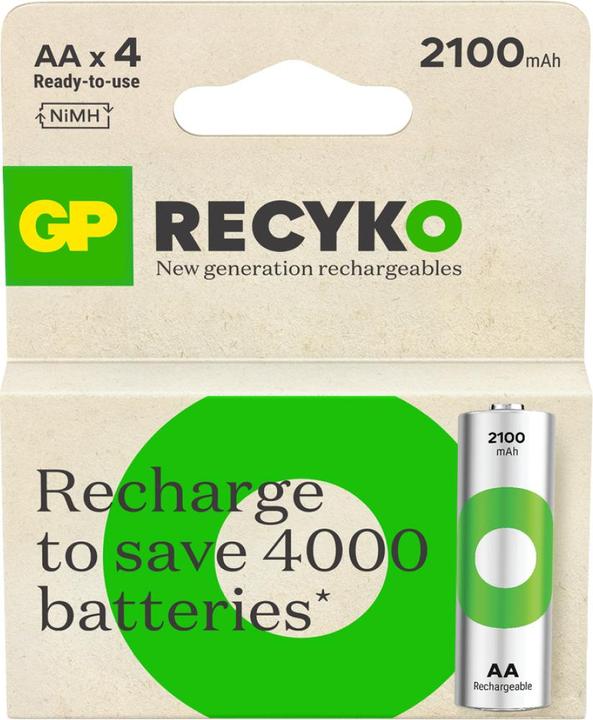 Actual product image GP Batteries Rechargeable batteries others (4 pcs., AA, 2100 mAh)