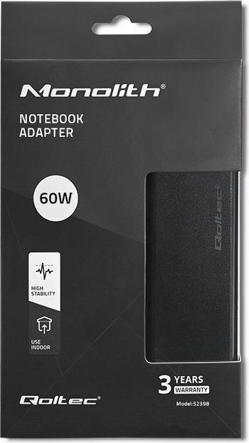 Produktbild Qoltec 60-W-Desktop-Netzteil | 12V | 5a | 5,5*2,5| +Netzkabel (60 W)