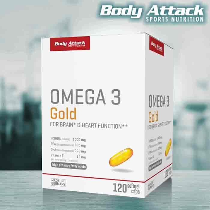 Actual product image Body Attack Omega 3 Gold (120 pcs., Capsules, 160 g)