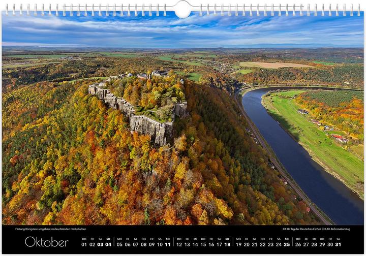 Produktbild Kalender Schsische Schweiz Luftaufnahmen 2026