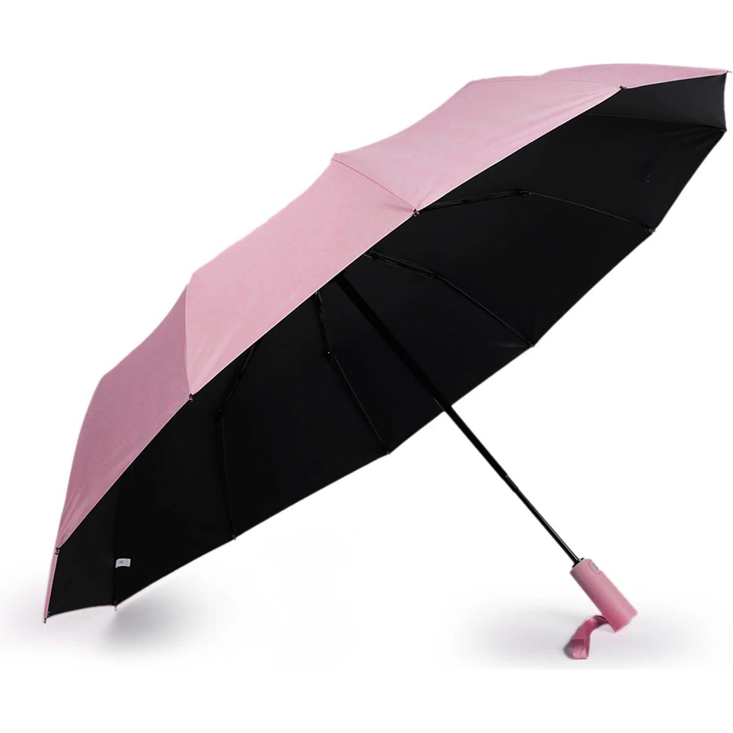 Oliver Weber Collection, Damen, Regenschirm, Automatik-Faltschirm für Damen, Rosa
