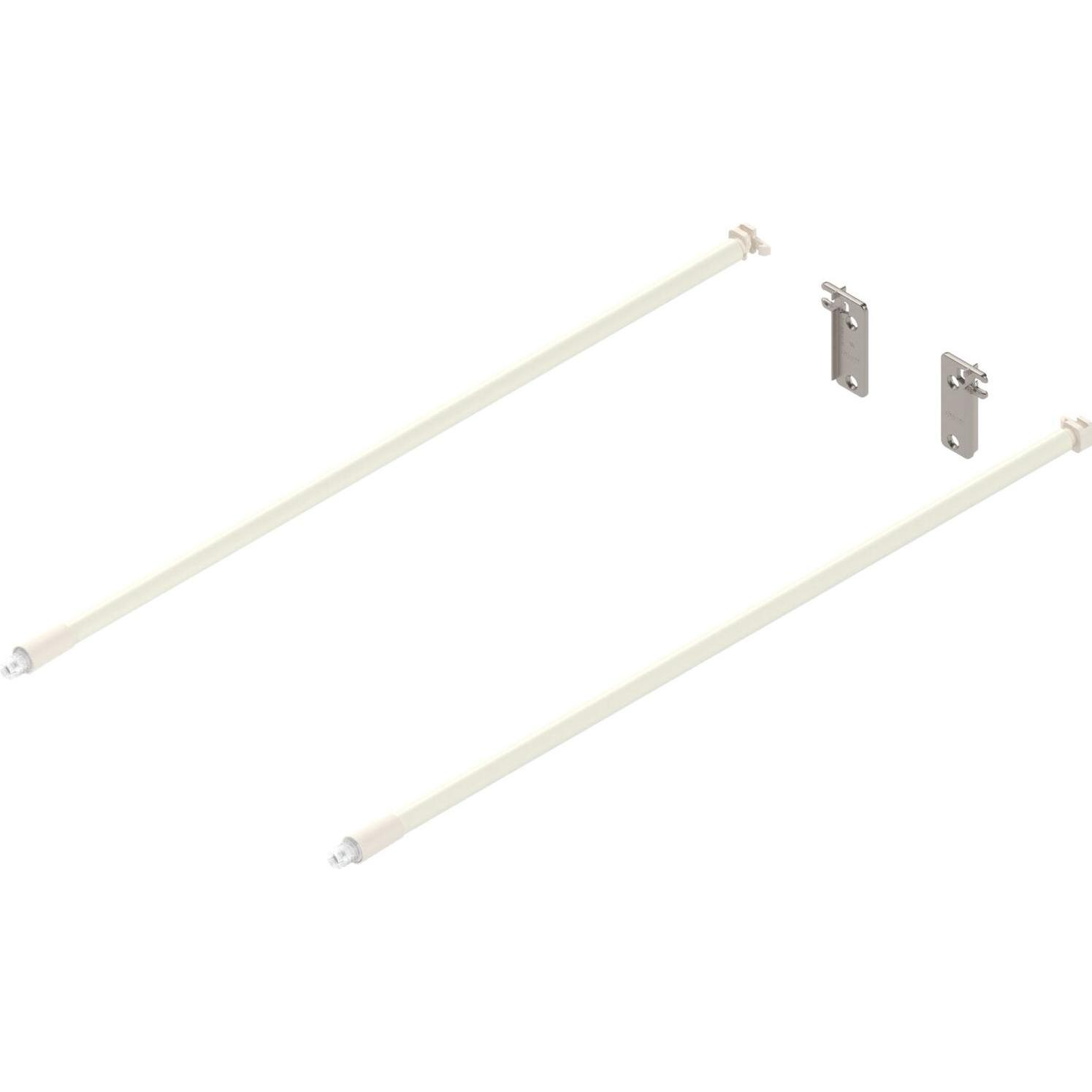 Blum, Schubladenauszüge, Metabox Reling Set Zubehör für Frontauszug, Länge 450 mm Stahl cremeweiss
