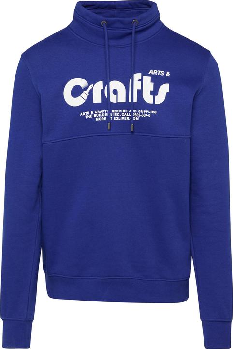 Produktbild s.Oliver Sweatshirt Sweatshirt mit Frontprint und Snood-Kragen (M)