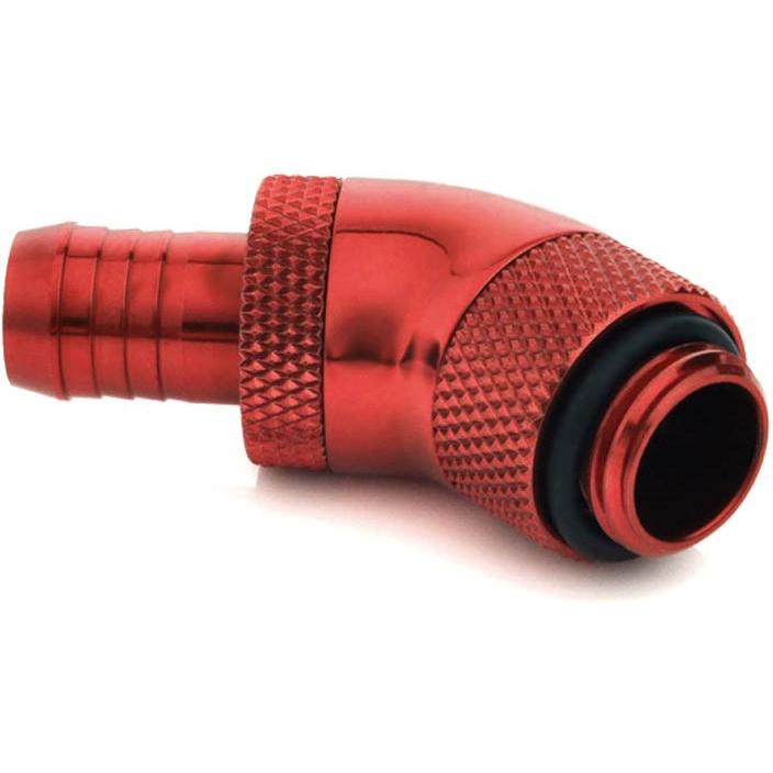Bitspower Fitting 45 Grad 1/4 Zoll auf ID 10mm - drehbar, Wasserkühlung Anschluss, Rot