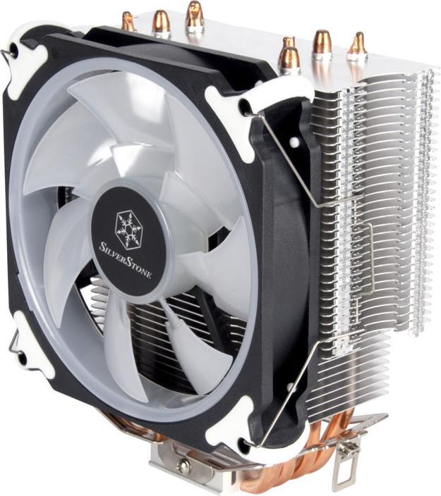 Produktbild Silverstone Technology SST-AR12-RGB - Argon CPU-Kühler mit 4 Wärmerohren, Direct Contact Heatpipe-Te (154 mm)