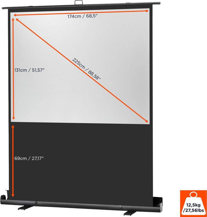 Actual product image Celexon Ultramobil Plus Professional (85", 4:3)