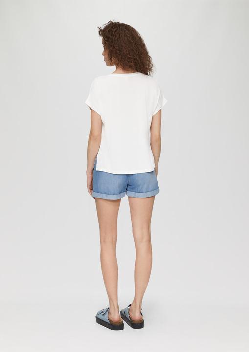 Produktbild S.Oliver T-Shirt Fabricmix-Shirt im Loose Fit mit V-Ausschnitt (XL)