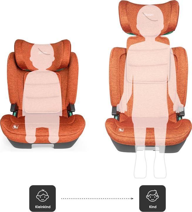 Actual product image BabyGo Motion Isize Isofix copper (Child seat, ECE R129/i-Size Standard)