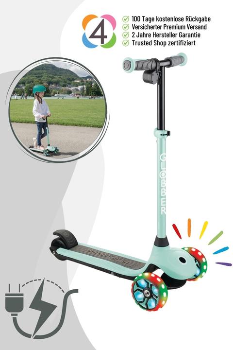 Actual product image Globber E-Motion 4+, mint (10 km/h)