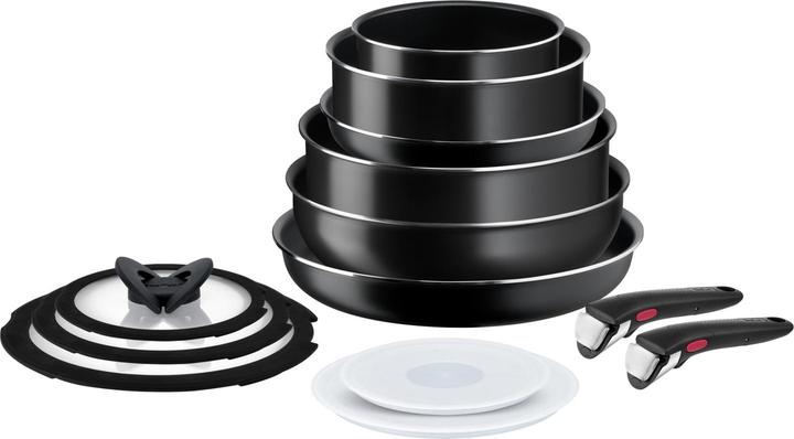 Immagine prodotto Tefal Ingenio Easy Cook & Clean - Pannenset - 13 pezzi - Non adatto all'installazione (28 cm, Set di pentole e padelle da cucina, Alluminio)