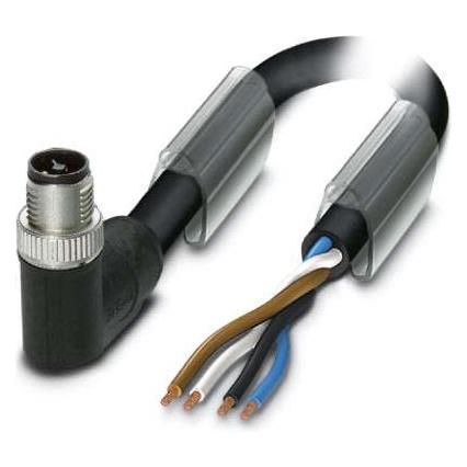 Phoenix Contact 1089958 Sensor-/Aktor-Anschlussleitung Stecker, gewinkelt 1.00 m Polzahl: 4 1 St., Elektronikkabel + Stecker, Schwarz, Grau