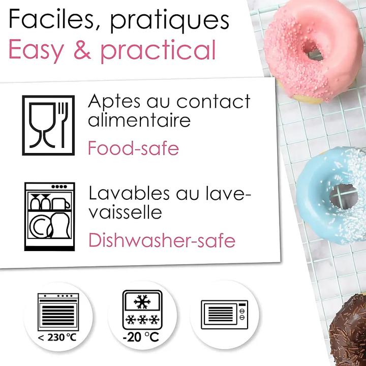 Produktbild ScrapCooking 6er Set Silikonform "Donuts" (7.60 cm)