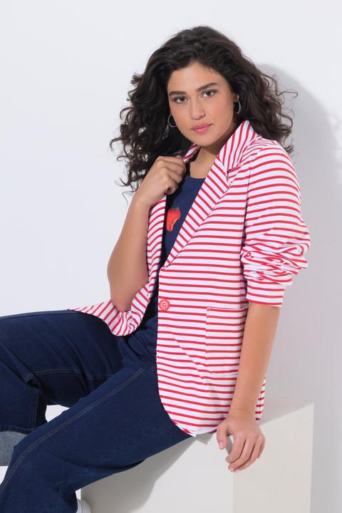 Actual product image Ulla Popken Striped Jersey Blazer (62, 64)