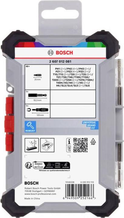 Immagine prodotto Bosch Hausgeräte Schrauberbitsatz ExtraHard 50 tlg. 2607012081 VE50