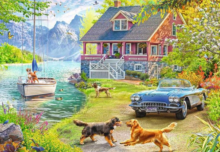 Image du produit Ravensburger Puzzle 12001370 - Maison d'été au bord du lac - Puzzle pour personnes âgées et seniors, avec 200 (200 pièces)