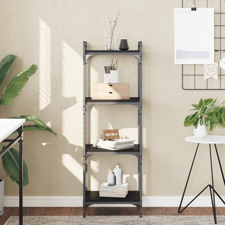 Actual product image VidaXL Bookcase 4 shelves black 40x30x120 cm (40 x 30 x 120 cm)