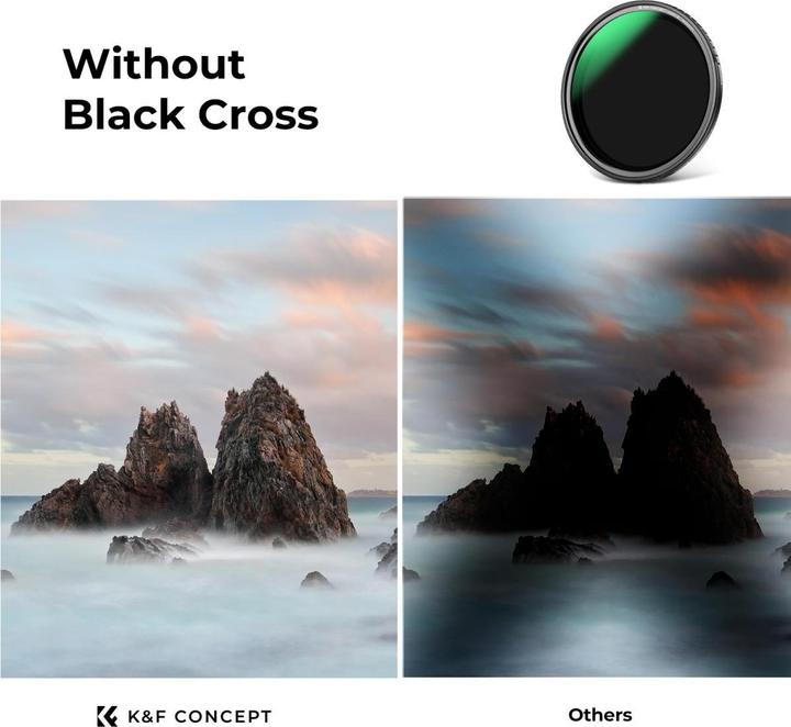 Productafbeelding K&F Concept Concept Nano X No Fork ND8-128 magneetfilter - 72 mm (72 mm, ND / grijsfilter)