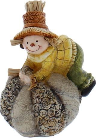 MICA Living Vogelscheuche auf Kürbis - ca. 11,3 x 10,3 x 16 cm - 1 Stück