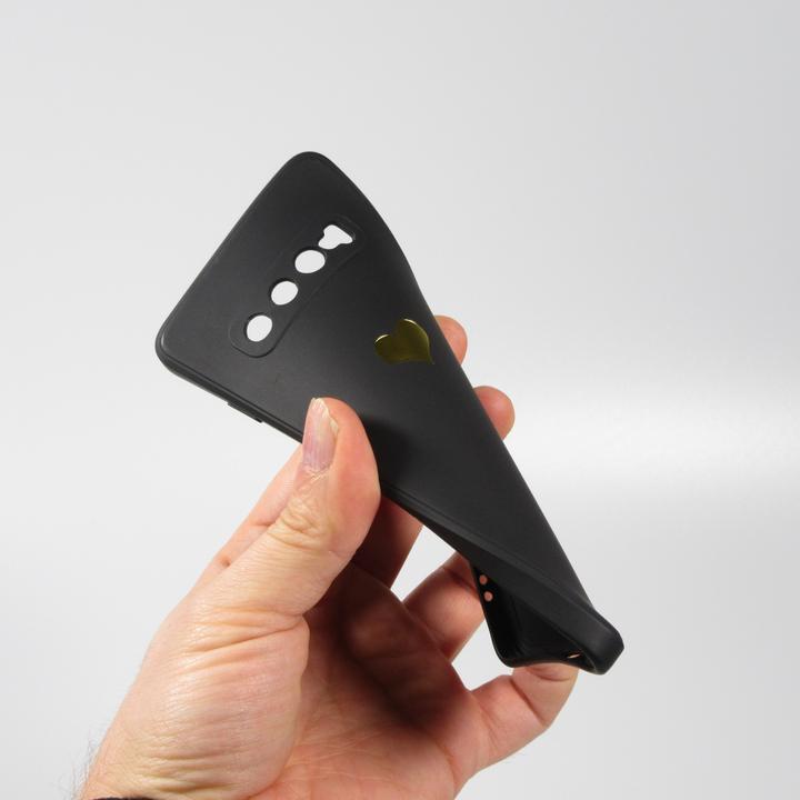 Produktbild PhoneLook Hülle Silikon Mat Herz gold (Samsung Galaxy S10)
