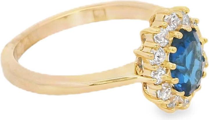 Produktbild Lara Vergoldeter RING - GR. 52 – ZIRKONIA – S. SAPHIR (52)