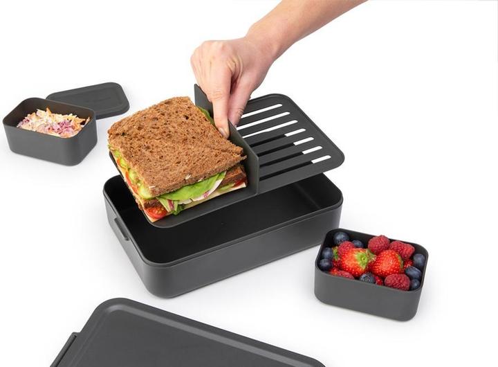 Productafbeelding Brabantia Lunchbox Make & Take 25,5 x 16,7 x 6,2 cm, Donkergrijs