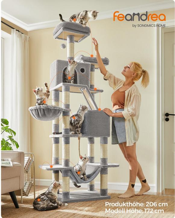 Actual product image Feandrea Cat Spa (206 cm, Grey)