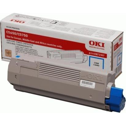 Inkadoo, Toner, OKI 43872307 Toner ciano 2.000 pagine Ciano C 5650 5650 DN N 5750 5750 DN N (Y)