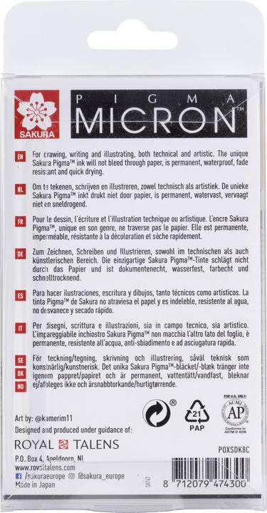 Produktbild Sakura Pigma Micron (Hellgrau, Grau, 8 x)
