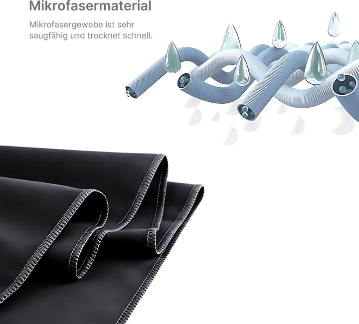 Actual product image Hermex Fitnesshandtuch Mikrofaser-Sporthandtuch Strandtuch Badetuch