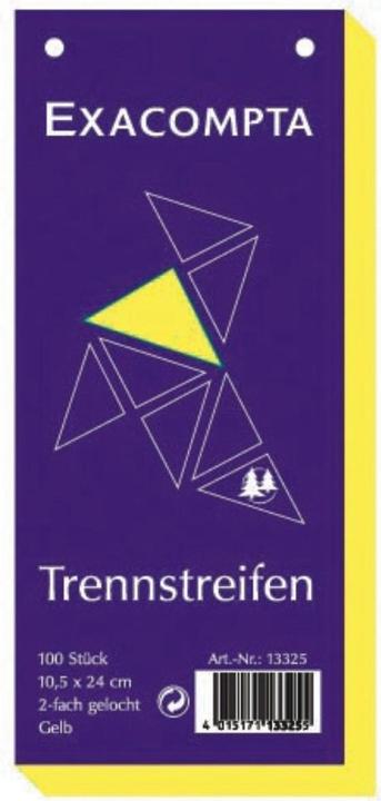 Image du produit Exacompta Bande de séparation 10.5 x 24 cm, 100 pcs - jaune