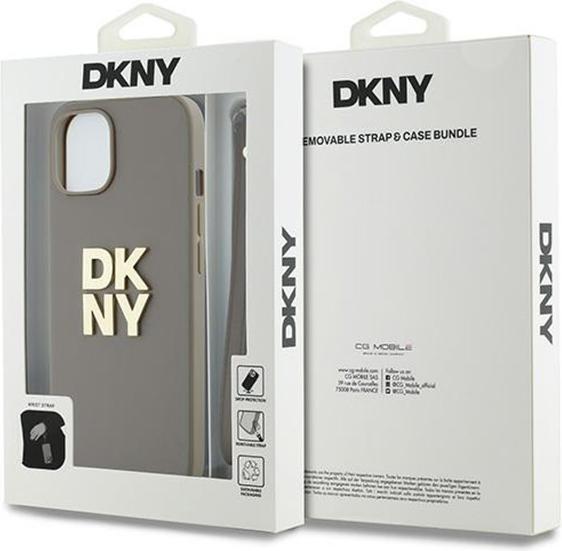 Actual product image DKNY DKHCP15SPBSWSE iPhone 15 / 14 / 13 6.1" beżowy/beige hardcase Wrist Strap Stock Logo (Apple iPhone 13, Apple iPhone 14, Apple iPhone 15)