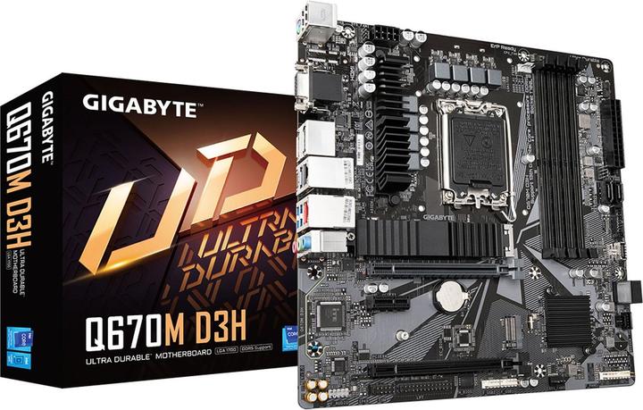 Image du produit Gigabyte MB GBT Intel 1700 Q670M D3H (LGA 1700, Intel Q670, mATX)