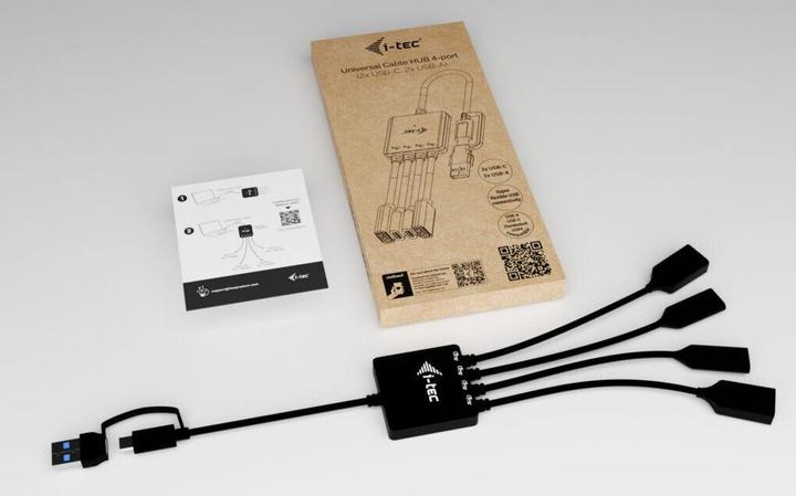 Produktbild i-tec Usb-C/A Cable Hub 4 Ports (USB-C, 4 Ports)