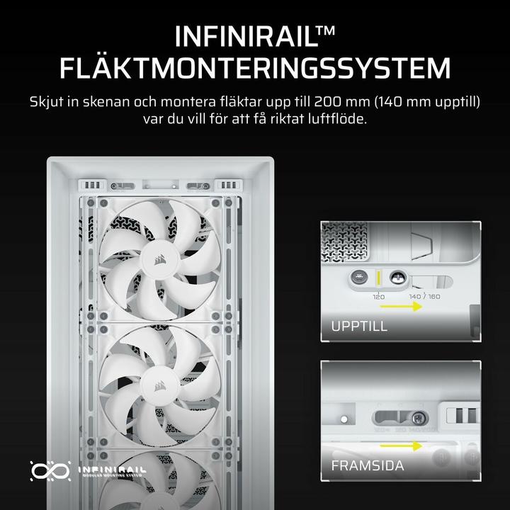 Actual product image Corsair FRAME 5000D RS WHITE MID CASE (Mini-ITX, ATX, mATX, E-ATX)