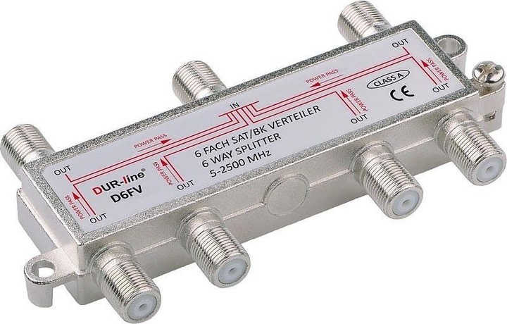 Produktbild Dur-Line D6FV, BK-SAT Verteiler 6-fach, Unicable tauglich (Verteiler)