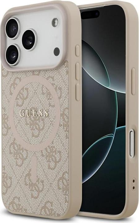 Guess iPhone 16 Pro Coque MagSafe Grained Imprimé Fleur