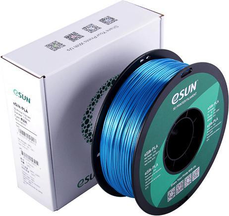 Actual product image eSUN eSilk PLA 1.75mm Cyan 1kg 3D Filament (PLA, 1.75 mm, 1000 g)