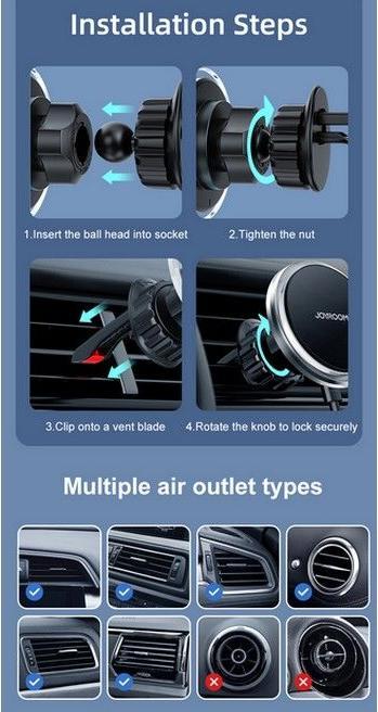 Produktbild Joyroom Magnetic Wireless Car Charger Holder