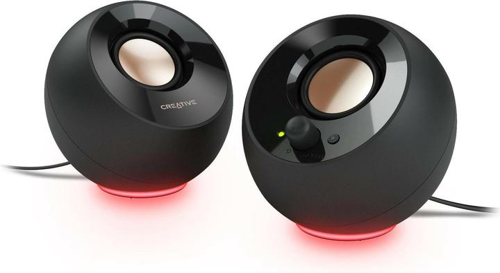 Produktbild Creative Lautsprecher Pebble SE RGB Stereo, schwarz